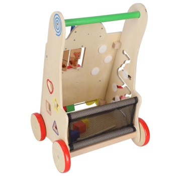 Pchacz dla dziecka chodzik drewniany kostka edukacyjna 6w1