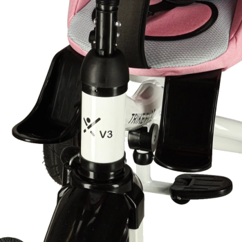 Rowerek trójkołowy Trike Fix V3 rower spacerówka 3w1 obracany 360 wolne koło różowy