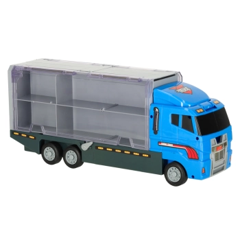 Transporter ciężarówka TIR wyrzutnia + metalowe auta policja