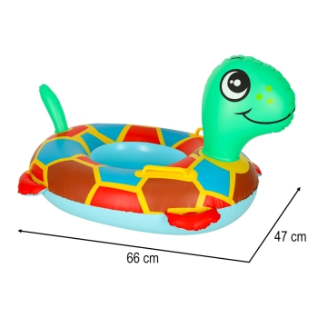 Kółko do pływania dla niemowląt koło pontonik dla dzieci dmuchany z siedziskiem materac żółw 15kg