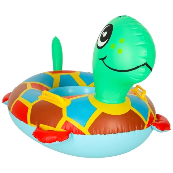 Kółko do pływania dla niemowląt koło pontonik dla dzieci dmuchany z siedziskiem materac żółw 15kg