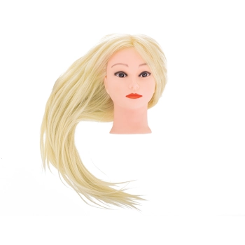 Główka głowa treningowa fryzjerska naturalne włosy blond