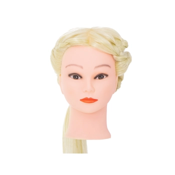 Główka głowa treningowa fryzjerska naturalne włosy blond