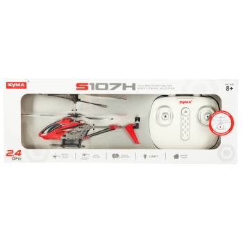 Helikopter zdalnie sterowany na pilota RC SYMA S107H 2.4GHz RTF czerwony