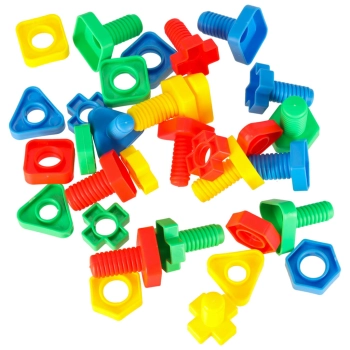 Klocki konstrukcyjne edukacyjne śruby montessori 30 elementów