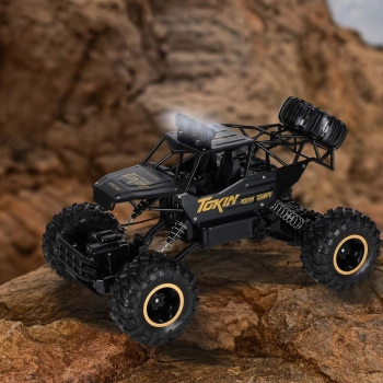 Samochód zdalnie sterowany na pilota RC Rock Crawler 1:12 4WD METAL czarny