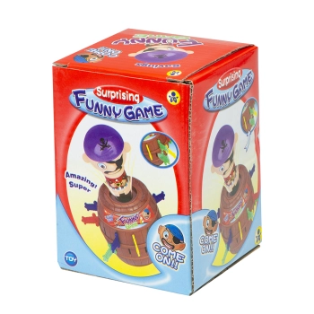 Gra zręcznościowa Szalony Pirat w beczce Ukłuj pirata 9 x 9 x 12,5 cm