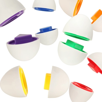 Układanka edukacyjna sorter dopasuj kształty i kolory jajka 6 sztuk