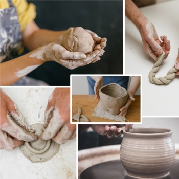 Glina rzeźbiarska masa do modelowania zapas do koła garncarskiego 800g