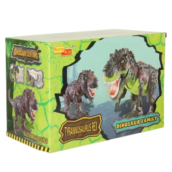 Dinozaur T-REX elektroniczny chodzi ryczy zielony