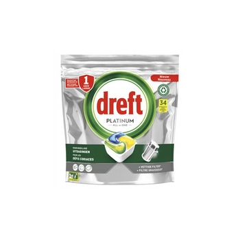 Dreft Platinum All in One Citron Kapsułki do Zmywarki 34 szt.