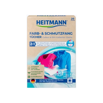 Heitmann Chusteczki Wyłapujące Kolor i Brud 20 szt.