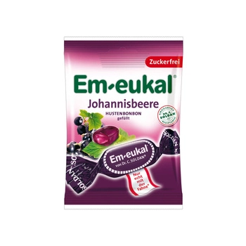 Em-eukal Johannisbeere Cukierki bez Cukru Czarna Porzeczka 75 g