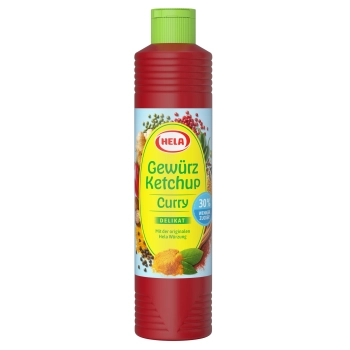 Hela Gewürz Ketchup Curry Delikat 30% mniej cukru 800 ml