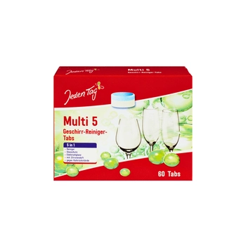 Jeden Tag Multi 5 Tabletki do Zmywarki 5 w 1 60 szt.