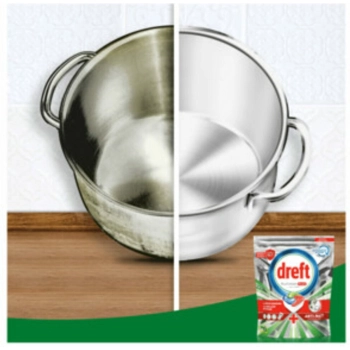 Dreft Platinum Plus All in One Anti-Matt Kapsułki do Zmywarki 16 sztuk