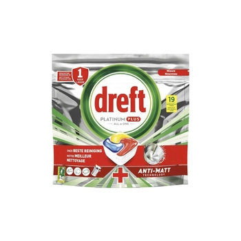 Dreft Platinum Plus Anti-Matt Tabletki do Zmywarki 19 szt.