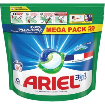 Ariel Alpine 3 in 1 Kapsułki do Prania 50 szt.