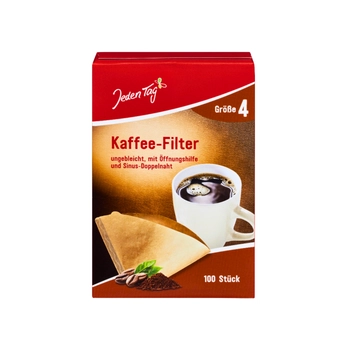 Jeden Tag Filtry do Kawy Rozmiar 4 100 szt.