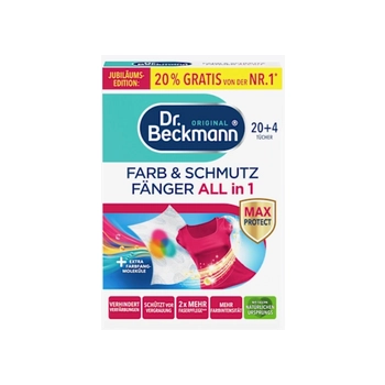 Dr.Beckmann Chusteczki Wyłapujące Kolor i Brud All in 1 24 szt.