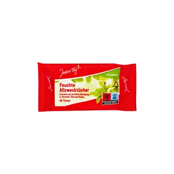 Jeden Tag Nawilżane Chusteczki Uniwersalne o Świeżym Zapachu 80 szt.