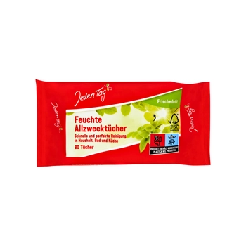Jeden Tag Nawilżane Chusteczki Uniwersalne o Świeżym Zapachu 80 szt.