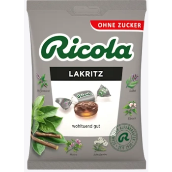 Ricola Lakritz Cukierki bez Cukru 75 g