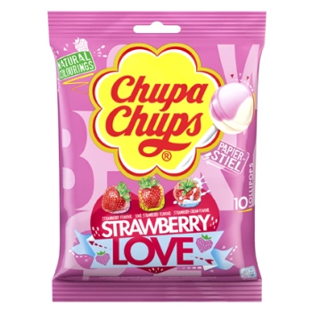Chupa Chups Strawberry Love Lizaki 10 szt.