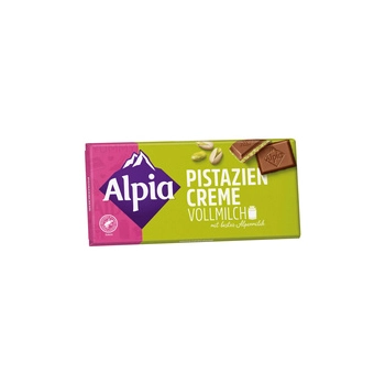 Alpia Pistaziencreme Czekolada Mleczna z Kremem Pistacjowo-Mlecznymi 100 g