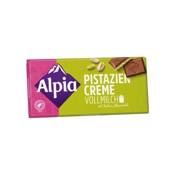 Alpia Pistaziencreme Czekolada Mleczna z Kremem Pistacjowo-Mlecznymi 100 g