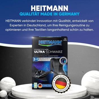 Heitmann Ultra Schwarz 2in1 Chusteczki Odnawiające Czerń 12 szt.