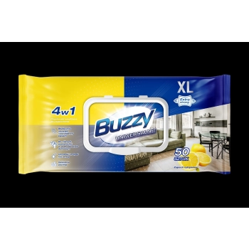 Buzzy Uniwersalne Chusteczki Nawilżone do Czyszczenia 50 szt.