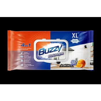 Buzzy Kuchnia Chusteczki Nawilżone do Czyszczenia 50 szt.