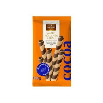 Feiny Biscuits Rurki Waflowe z Nadzieniem Kakaowym 150 g