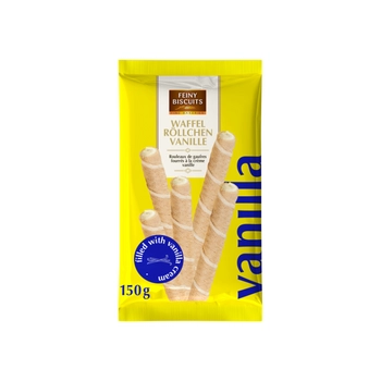 Feiny Biscuits Rurki Waflowe z Nadzieniem Waniliowym 150 g