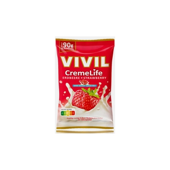 Vivil Creme Life Erdbeere Cukierki Truskawkowe bez Cukru 90 g
