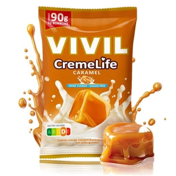 Vivil Cremelife Caramel Cukierki Karmelowe bez Cukru 90 g