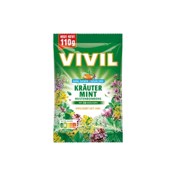 Vivil Krauter Mint Cukierki bez Cukru 110 g
