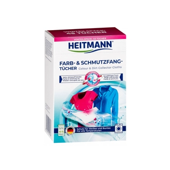 Heitmann Chusteczki Wyłapujące Kolor i Brud 45 szt.