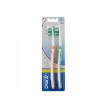Oral- B 1-2-3 Twin Toothbrush Szczoteczka do Zębów 2 szt.