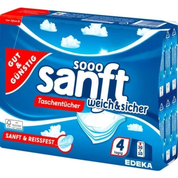 G&G Chusteczki Jednorazowe 30x10 sztuk 4 warstwy