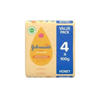 Johnson's Baby Honey Soap Mydło 4x100 g