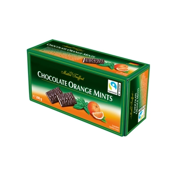 MaitreTruffout Talarki Czekoladowe z Kremem Pomarańczowo-Miętowym 200 g