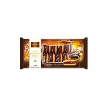 Feiny Biscuits Jaffa Sandwich Markizy Biszkoptowe z Kremem Czekoladowym i Wiśniowym Nadzieniem 380 g