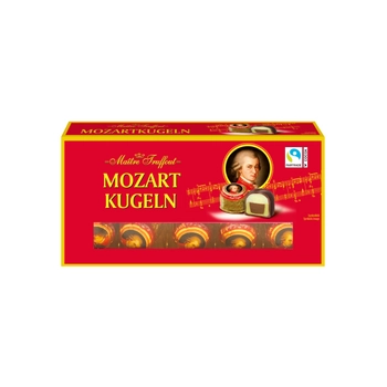 MaitreTruffout Mozartkugeln Luksusowe Pralinki z Marcepanem i Orzechami Laskowymi w Delikatnej Mlecznej Czekoladzie 200g