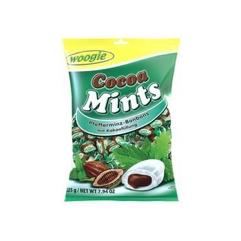 Woogie Cukierki Miętowe z Nadzieniem Kakaowym 225 g
