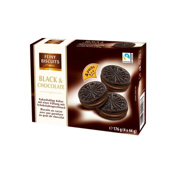 Feiny Biscuits Herbatniki Czarne z Czekoladą 176 g