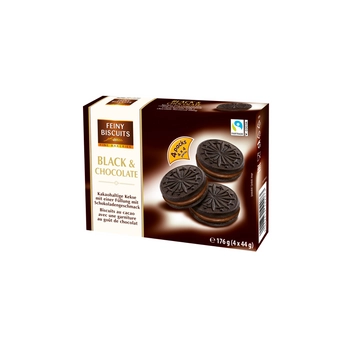 Feiny Biscuits Herbatniki Czarne z Czekoladą 176 g