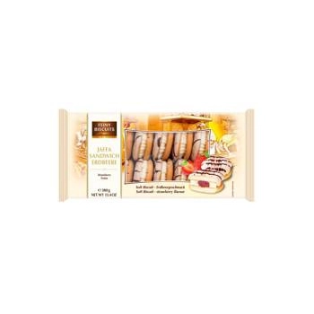 Feiny Biscuits Jaffa Sandwich Markizy Biszkoptowe Kremowo-Truskawkowe 380 g