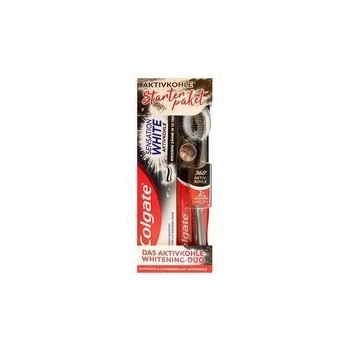 Colgate Sensation White Pasta do zębów z Węglem Aktywnym 75 ml+Szczoteczka